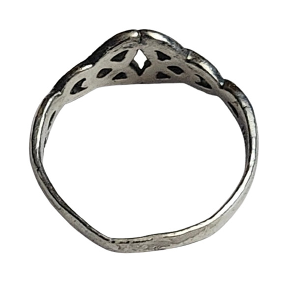 Vtg Sterling Silver Celtic Knot Ring Sz 8 - Picture 4 of 5